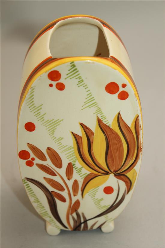 A Clarice Cliff bonjour shape vase, 16.5cm